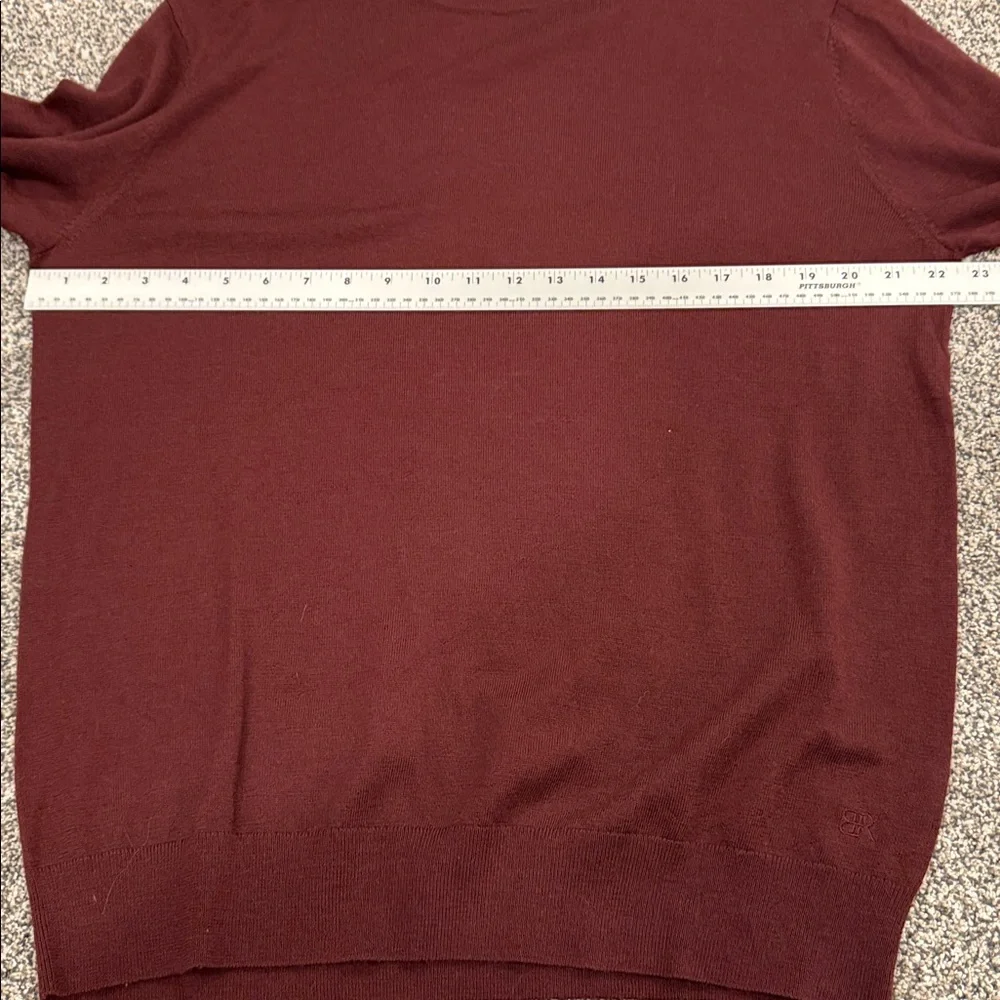 Banana Republic Men's Burgundy Merino Wool Soft Classy Crewneck Sweater Size L